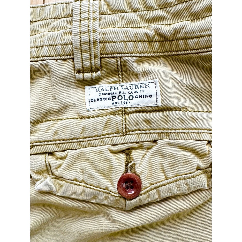 ralph lauren Vintage gellar cargo Men Summer Short Size 35 Khaki - Picture 6 of 8